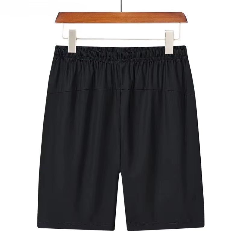 Summer Men'S Sport Shorts Cool Sportswear Running Shorts Casual Bottoms Gym Fitness Training Jogging Short Pants Men Black Gray