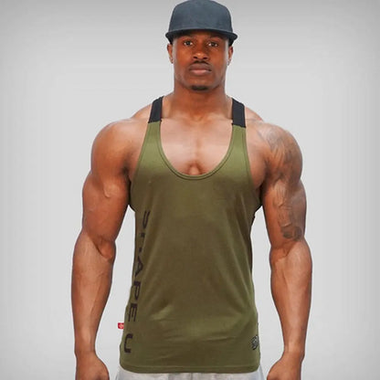 Men's Sports Running T-Shirt - Gym Fitness Top, Bodybuilding Singlet, Muscle Vest, Workout Shirt