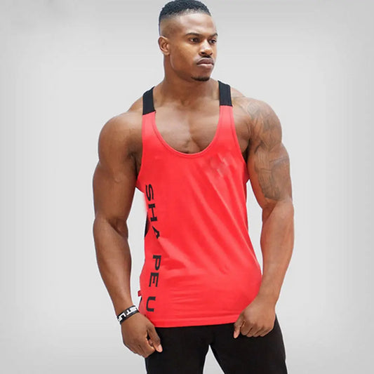 Men's Sports Running T-Shirt - Gym Fitness Top, Bodybuilding Singlet, Muscle Vest, Workout Shirt