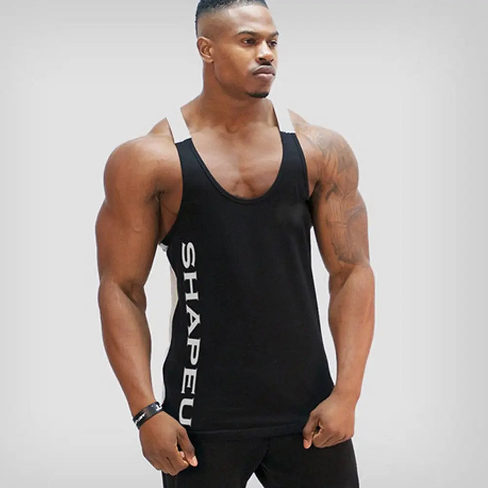 Men's Sports Running T-Shirt - Gym Fitness Top, Bodybuilding Singlet, Muscle Vest, Workout Shirt