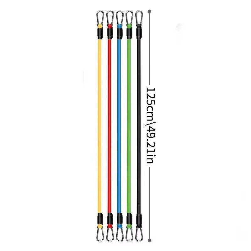 11 Piece Set of Fitness Tension Rope, Elastic Band, Elastic Rope, Household Tension Device, Chest Muscle Training Equipment